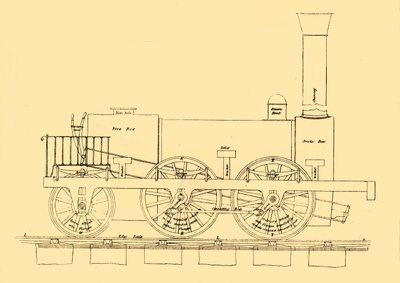 Stephensons 1833 Veturi, 1887. tekijältä Unbekannt