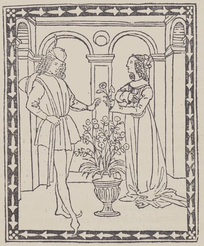 Tarina kahdesta rakastajasta Tarina kahdesta rakastajasta, n. 1495-1500. tekijältä Unbekannt