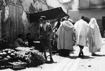 Katukuva, Casablanca, Marokko, 1920-c1930-luku tekijältä Unbekannt