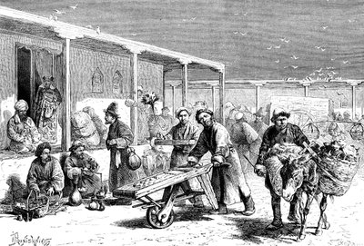 Katunäkymä, Yarkand, 1890 tekijältä Unbekannt