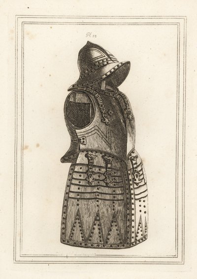 Puku mustaa morion- tai arquebus-panssaria tekijältä Unbekannt