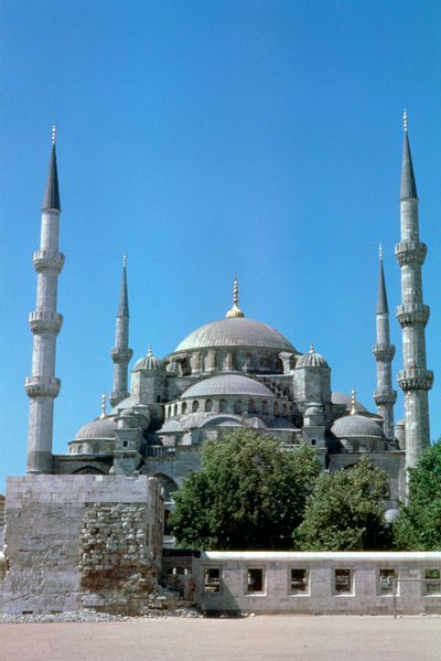 Sulttaani Ahmedin moskeija, Sininen moskeija, pohjoiskorkeus, Istanbul, Turkki tekijältä Unbekannt