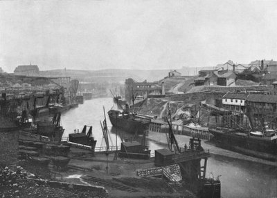 Sunderland - Katse ylös joelle sillalta, 1895 tekijältä Unbekannt