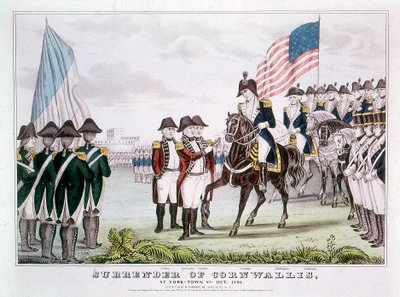 Cornwallisin antautuminen, Yorktown, Virginia, 1781 tekijältä Unbekannt