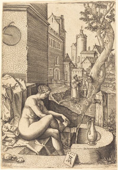 Susanna yllätti kaksi vanhinta, 1555. tekijältä Unbekannt