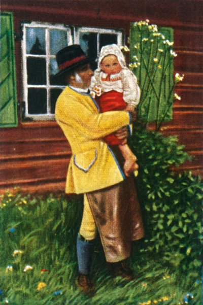 Ruotsalaisia perinteisissä puvuissa, v1928. tekijältä Unbekannt