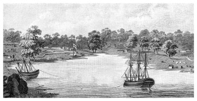 Sydney Cove, Uusi Etelä-Wales, Australia, 1788, 1886 tekijältä Unbekannt