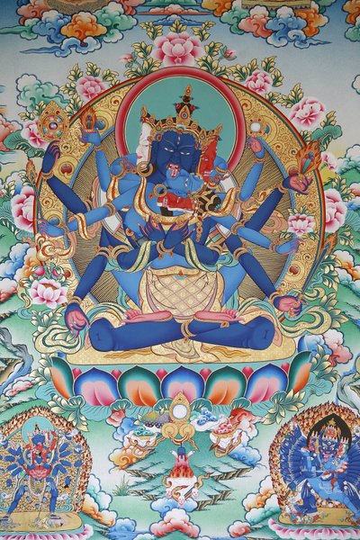 Tantrismi: Tiibetin tantrinen jumalatar. Kopanin luostari, Kathmandu, Nepal tekijältä Unbekannt