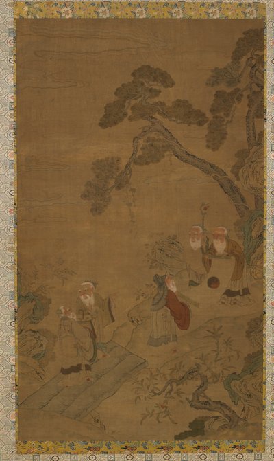 Kuvakudos: viisi viisasta puutarhassa mäntyjen alla, Ming-dynastiasta Qing-dynastiaan, 1368-1911. tekijältä Unbekannt