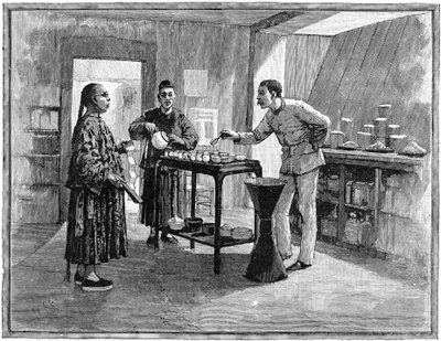 Teen maistelua Kiinassa, 1888 tekijältä Unbekannt