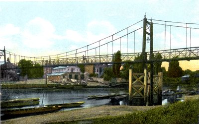 Teddington Bridge, Lontoo, 1900-luku tekijältä Unbekannt