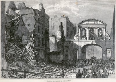 Temple Bar, Lontoo, 1877 tekijältä Unbekannt