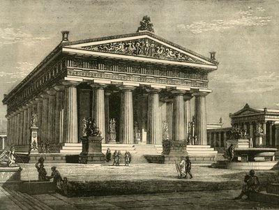 Temppeli Paestumissa, kunnostettu, 1890. tekijältä Unbekannt