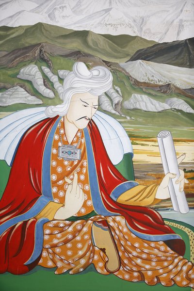 Tuhansien Buddhan temppeli Dashang Kagyu Lingin seurakunta Kuvaus arvokkaasta pappista, La Boulaye, Ranska tekijältä Unbekannt