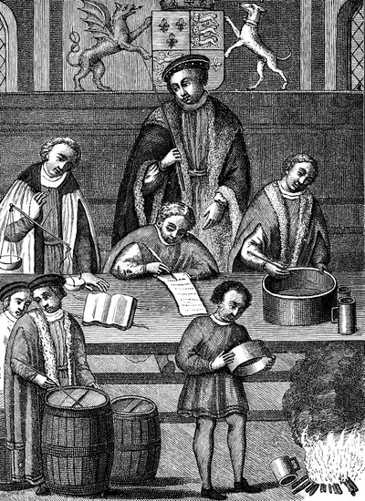 Painojen ja mittojen testaus Henry VII:n hallituskaudella, Englanti, 1497-1509 tekijältä Unbekannt