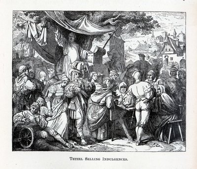 Tetzel Selling Indulgences, 1882 tekijältä Unbekannt