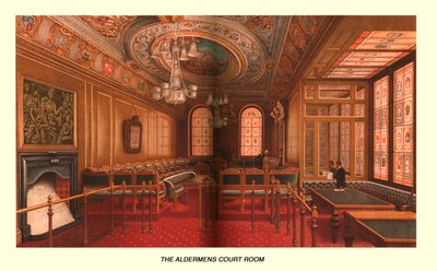 Aldermensin oikeussali, 1886 tekijältä Unbekannt