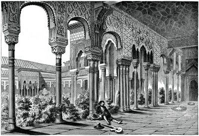 Alhambran palatsi, Granada, Espanja, 1870 tekijältä Unbekannt