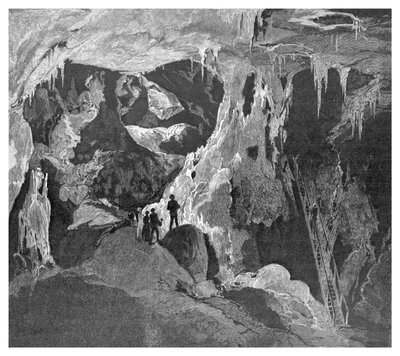 Kaariluola pohjoiseen, Jenolan Caves, Uusi Etelä-Wales, Australia, 1886 tekijältä Unbekannt