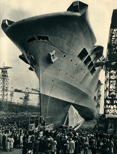 Arkki laukaistaan Merseysidella 13. huhtikuuta 1937, 1942. tekijältä Unbekannt