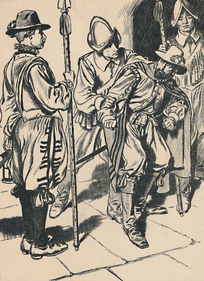 Guy Fawkesin pidätys, vuodelta 1907. tekijältä Unbekannt