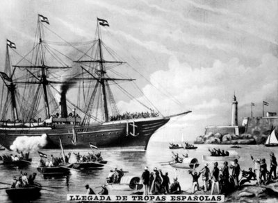 Espanjan joukkojen saapuminen, 1860- ja 1920-luvut tekijältä Unbekannt