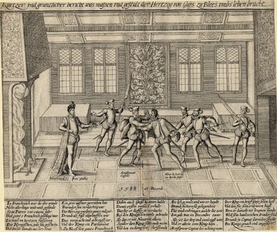 Guisen herttuan salamurha, 1588 tekijältä Unbekannt