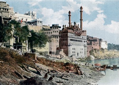 Aurangzeb-moskeija, Varanasi, Intia, vuodelta 1890 tekijältä Unbekannt