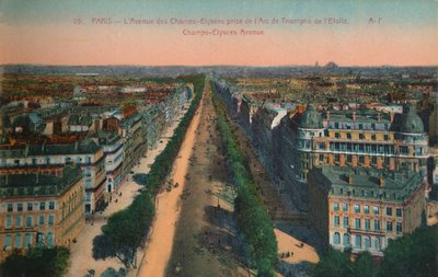 Avenue des Champs-Elysees, Pariisi, 1920 tekijältä Unbekannt