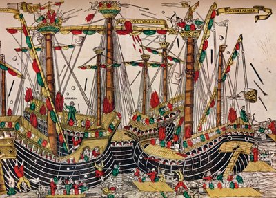 Zonchio Navarinon taistelu vuonna 1499 tekijältä Unbekannt