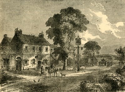 The Bell Inn, Kilburn, 1750, c1876. tekijältä Unbekannt
