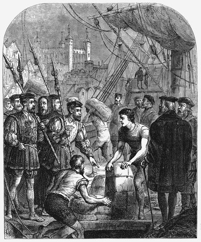 Raamattua salakuljetetaan Englantiin, 1536 1877 tekijältä Unbekannt
