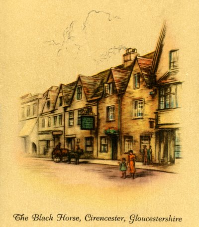 Musta hevonen, Cirencester, Gloucestershire, 1936. tekijältä Unbekannt