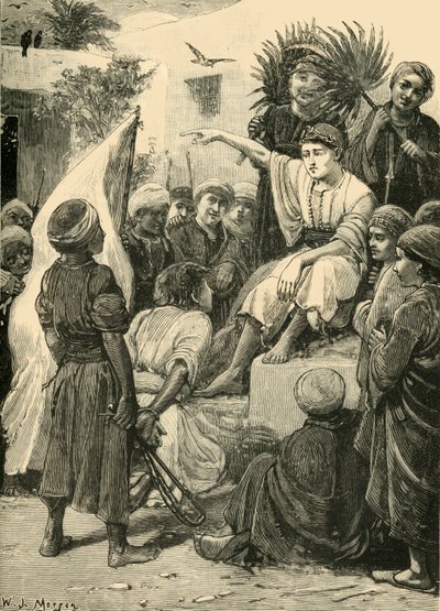 Poika Cyrus näyttelee kuningasta, 1890. tekijältä Unbekannt