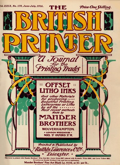 British Printer - mainos, 1916 tekijältä Unbekannt