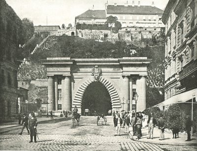 Budan linnan tunneli, Budapest, Itävalta-Unkari, 1895. tekijältä Unbekannt