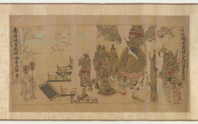 Buddha puhuu Yamarajalle Kusinagarassa, 1100-1300-luku. tekijältä Unbekannt
