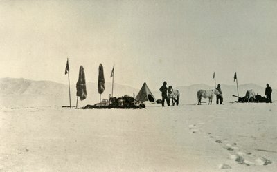 Leiri edellisen kaukaisimman eteläisen leveysasteen ohituksen jälkeen, marraskuussa 1908, 1909 tekijältä Unbekannt