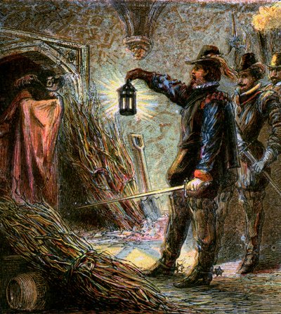 Guy Fawkesin vangitseminen, 1605, c1850 tekijältä Unbekannt