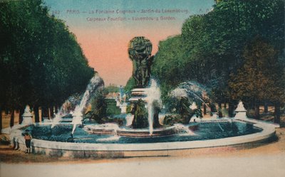 Carpeaux-suihkulähde - Luxemburgin puutarha, Pariisi, vuodelta 1920 tekijältä Unbekannt