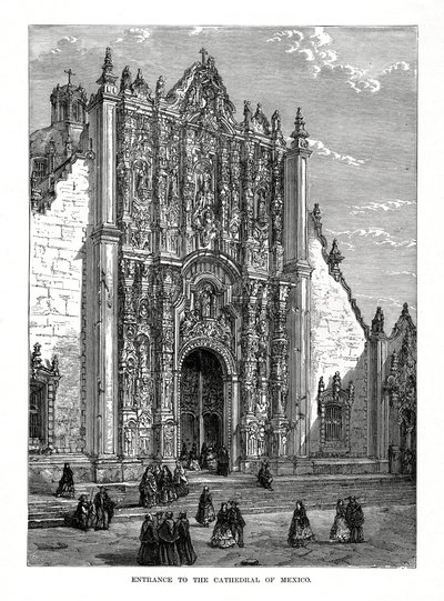 Katedraali, Mexico City, Meksiko, 1800-luku tekijältä Unbekannt