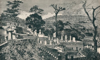 Cemetery Hill Nagasakissa, Japanissa, ennen kaupungin modernia laajennusta, 1907 tekijältä Unbekannt
