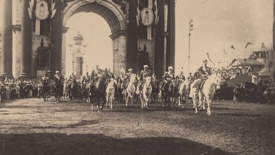Nikolai II:n juhlallinen sisääntulo Moskovaan 9. toukokuuta 1896 1896 tekijältä Unbekannt