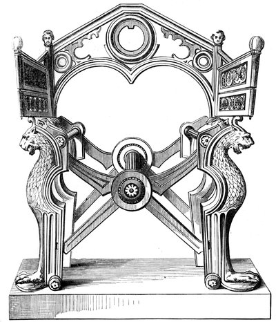 Dagobertin tuoli, 7. vuosisata, 1849 tekijältä Unbekannt