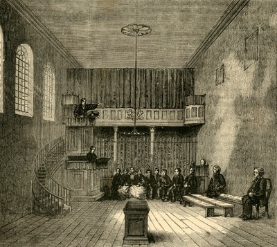 Kappeli Newgatessa, vuodelta 1872. tekijältä Unbekannt