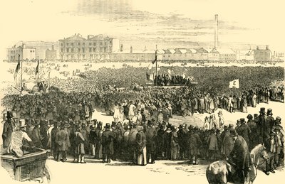 Chartist Meeting Kennington Commonissa, 1848, c1878. tekijältä Unbekannt
