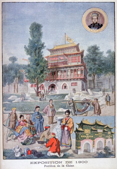 Kiinan paviljonki vuoden 1900 yleisnäyttelyssä Pariisissa 1900 tekijältä Unbekannt