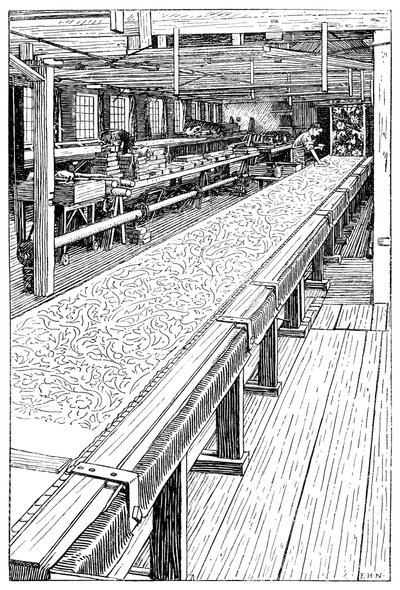Chintzin painotalo, Merton Abbey Mills, Lontoo, 1899 tekijältä Unbekannt