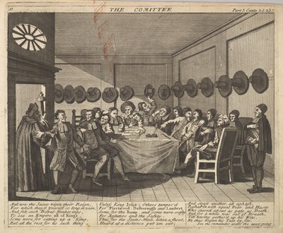 Komitean levy 10: Kuvituksia Samuel Butlerin Hudibrasista, 1725-30. tekijältä Unbekannt