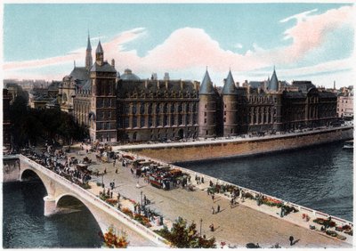 Conciergerie ja Pont Neuf, Pariisi, c1900 tekijältä Unbekannt